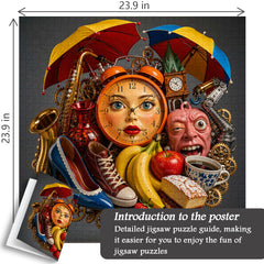 Puzzle Chaos coloré 1000 pièces