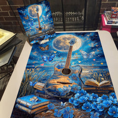Seaside Moonlight Gitarrenpuzzle Rätsel 1000 Stücke