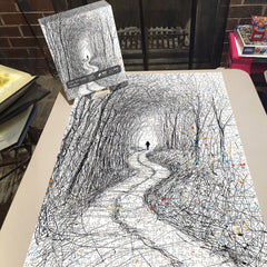 Puzzle Line Art Lone Walker 1000 pièces