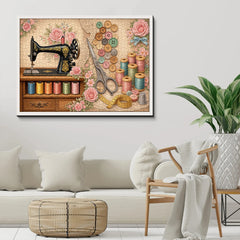 Vintage Sewing Room Jigsaw Puzzle 1000 Pieces