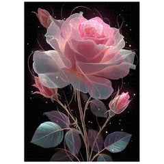 Pink Dream Rose Jigsaw Puzzle 1000 Pieces