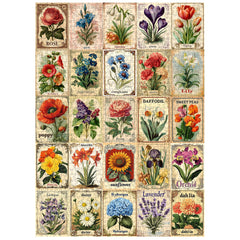 Vintage Floral Medley Jigsaw Puzzle 1000 Pieces