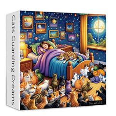 Cats Guarding Dreams Puzzle 1000 Teile