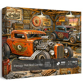 Vintage Hot Rod Garage Puzzle 1000 Teile