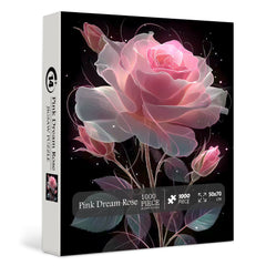 Pink Dream Rose Jigsaw Puzzle 1000 Pieces