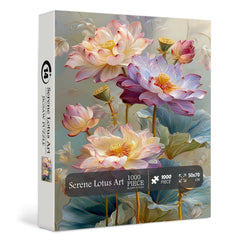 Serene Lotus Art Jigsaw Puzzle 1000 Pieces