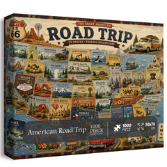 Puzzle di viaggio su strada americano da 1000 pezzi