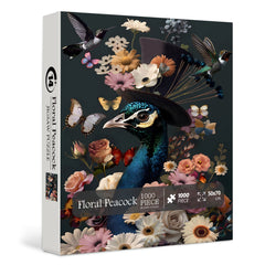Floral Peacock Jigsaw Puzzle 1000 Pieces