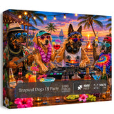 Puzzle Chiens tropicaux DJ Party 1000 pièces