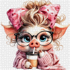 Piglet Coffee Break Jigsaw Puzzle 1000 Pieces