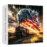 Western Sunset Train Puzzle 1000 Teile