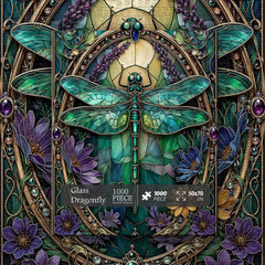 Glass Dragonfly Jigsaw Puzzle 1000 Pieces