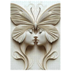 Butterfly Faced Twins Jigsaw Puzzle 1000 Pieces