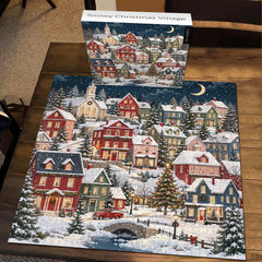 Snowy Christmas Village Jigsaw Puzzle 1000 Pieces