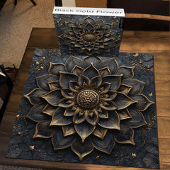 Schwarzes Goldblumenprozzel Puzzle 1000 Stücke