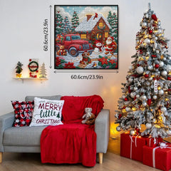 Red Truck Christmas Cottage Jigsaw Puzzle 1000 Stücke