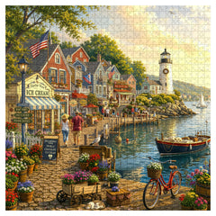 Village Harbor Jigsaw Puzzle 1000 Pieces