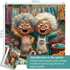 Joyful Grandma Duo Jigsaw Puzzle 1000 Pieces