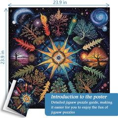 Estaciones mandala rompecabezas rompecabezas 1000 piezas