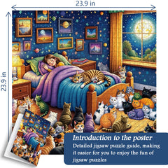 Cats Guarding Dreams Puzzle 1000 Teile
