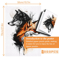 Wolf Fox Art Puzzle 1000 Teile