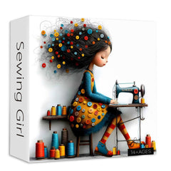 Puzzle Ragazza Cucita 1000 Pezzi