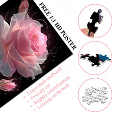 Pink Dream Rose Jigsaw Puzzle 1000 Pieces