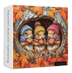 Squirrel's Herbst Geting Jigsaw Puzzle 1000 Stücke