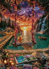 Puzzle Balançoire Coucher de Soleil 1000 Pièces