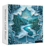 Winter Leaf River Jigsaw Puzzle 1000 Piece
