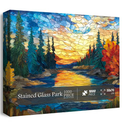 Buntglaspark Puzzle 1000 Stücke