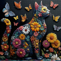 Schmetterlings-Blumen-Katzen-Puzzle 1000 Teile