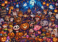 Puzzle de nuit de carnaval animalier 1000 pièces