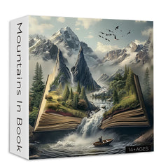 Berge im Buch-Puzzle 1000 Teile