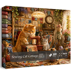 Puzzle da cucire Cat Cottage 1000 pezzi