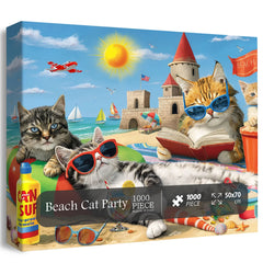Strandkatze Party Puzzle 1000 Stücke