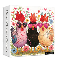Heart Chicken Garden Jigsaw Puzzle 1000 Pieces