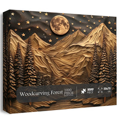 Rompecabezas del bosque de tallado de madera 1000 piezas