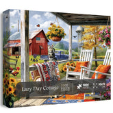 Día de lento Cottage Jigsaw Puzzle 1000 piezas
