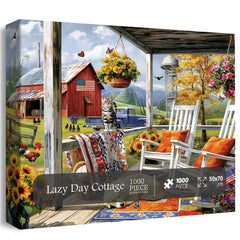 Día de lento Cottage Jigsaw Puzzle 1000 piezas