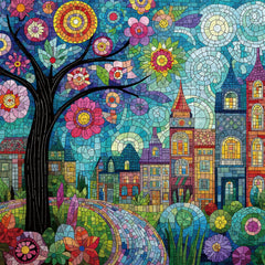 Blossom Town Jigsaw Puzzle 1000 Pieces