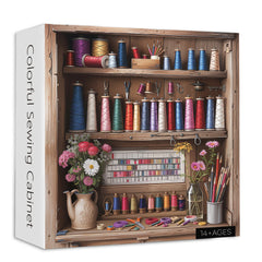 Colorful Sewing Cabinet Jigsaw Puzzle 1000 Pieces