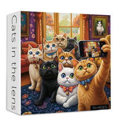 Cats in the lens Jigsaw Puzzle 1000 Pieces