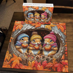 Squirrel's Herbst Geting Jigsaw Puzzle 1000 Stücke