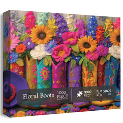 Floral Boots Jigsaw Puzzle 1000 Pieces