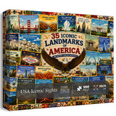 Puzzle 1000 pièces des sites emblématiques des États-Unis