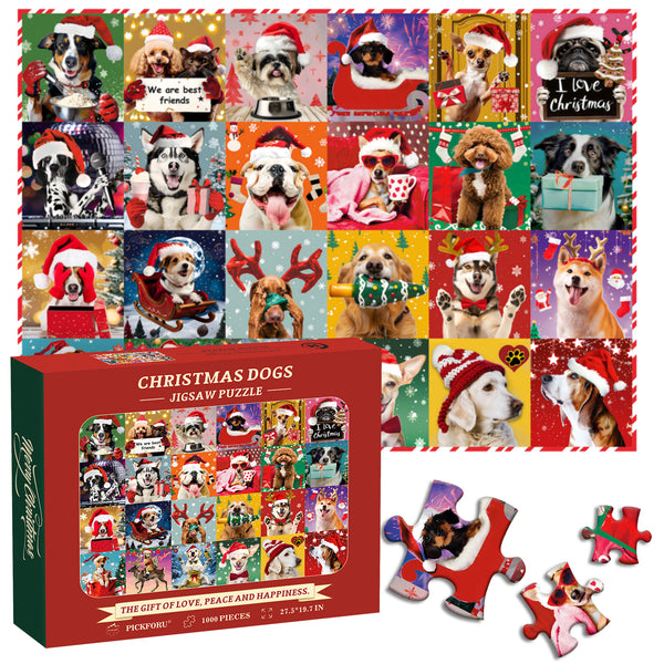 HTF outlet NEW D-Toys * CHRISTMAS ANTICS * Cartoon Collection 1000 piece Jigsaw Puzzle