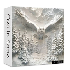 Puzzle Hibou dans la neige 1000 pièces