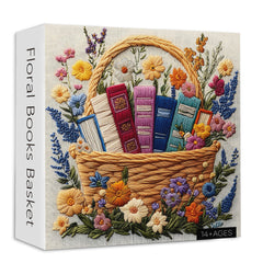 Floral Books Basket Jigsaw Puzzle 1000 Pieces