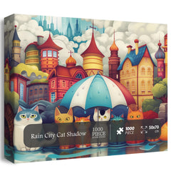 Rain City Cat Shadow Puzzles 1000 Stücke